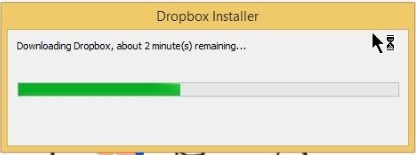 Dropbox o'rnatilishi boshlandi