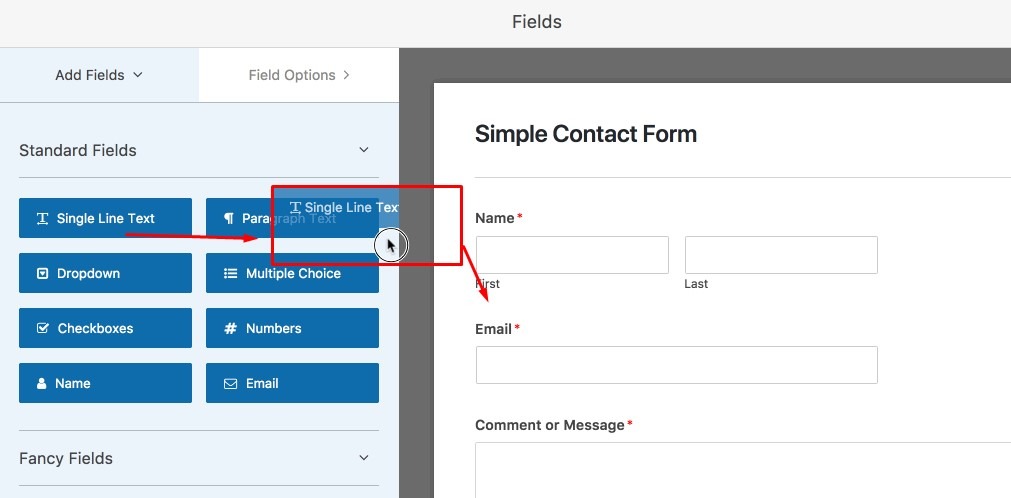 Option field